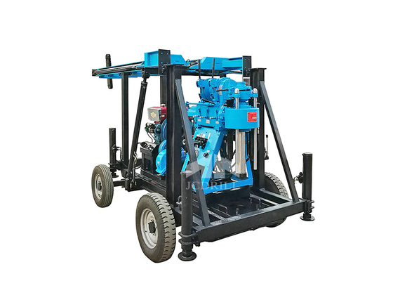 ভালো দাম 22hp ডিজেল ইঞ্জিন 200m হাইড্রোলিক ওয়েল ড্রিলিং রিগ ব্লু কালার অনলাইন